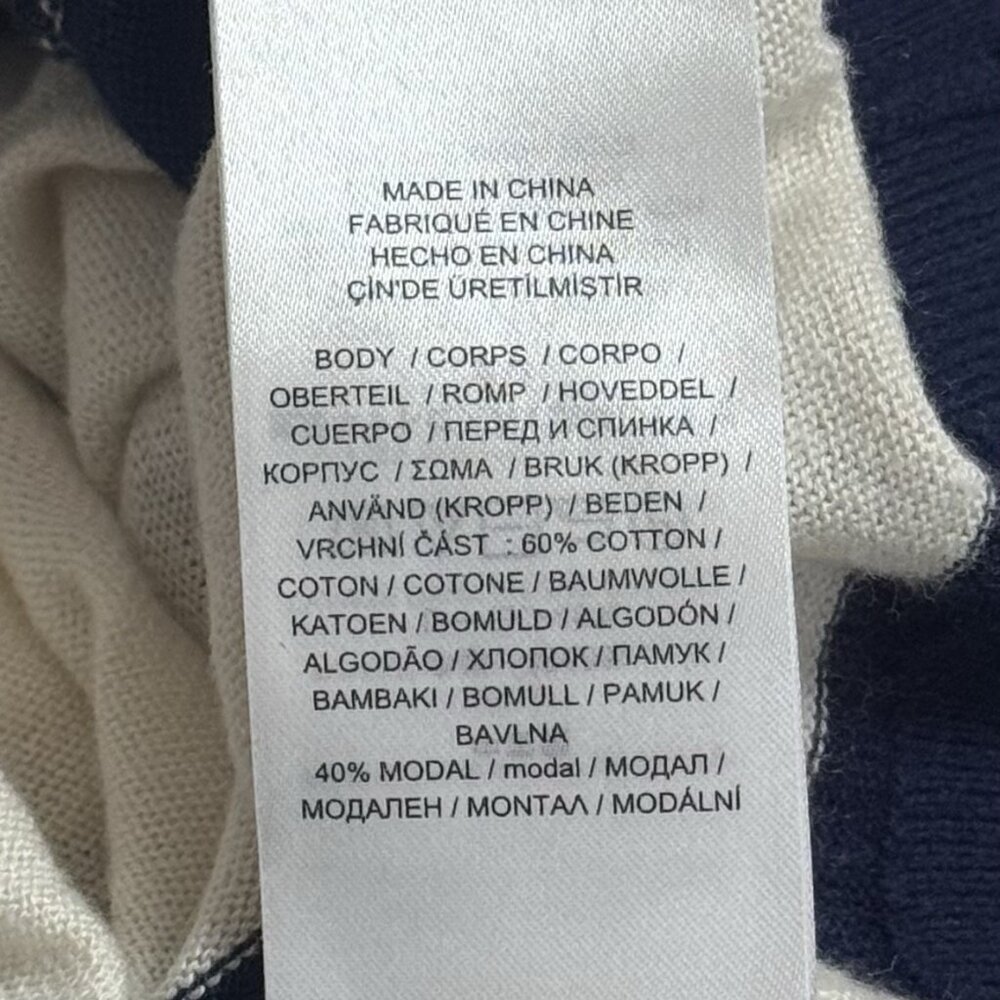 Ralph Lauren Ivory Blue Stripe‎ Short Sleeve Capsule Academia Preppy Soft M - Picture 8 of 10